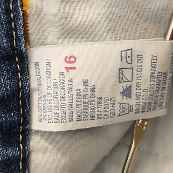 Tommy Hilfiger Knee Length Denim Stretch Skirt Back Vent 16 - Picture 9 of 14